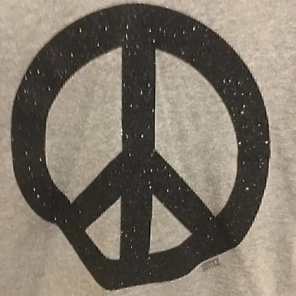 Justice Girls size 10 peace  hoodie NWOT